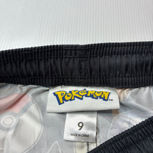 Load image into Gallery viewer, Boys Nintendo, Pokemon lightweight board shorts, elasticated, EUC, size 9,  