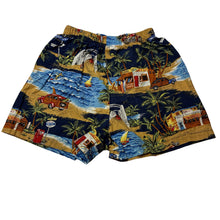 Load image into Gallery viewer, Boys Hawaiian, lightweight cotton shorts, elasticated, EUC, size 7,  