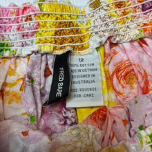 Load image into Gallery viewer, Girls FRED BARE, lightweight floral cotton skirt, elasticated, L: 34.5cm, EUC, size 12,  