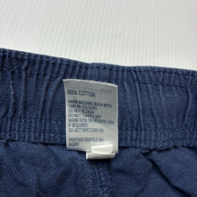 Load image into Gallery viewer, Boys Anko, navy cotton shorts, elasticated, GUC, size 7,  