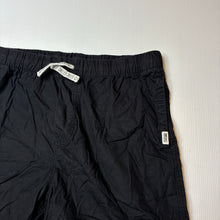 Load image into Gallery viewer, Boys H&amp;M, black lightweight cotton shorts, elasticated, EUC, size 13-14,  