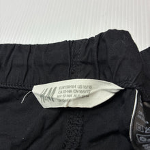 Load image into Gallery viewer, Boys H&amp;M, black lightweight cotton shorts, elasticated, EUC, size 13-14,  