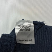 Load image into Gallery viewer, Boys Country Road, navy cotton casual shorts, elasticated, GUC, size 12,  