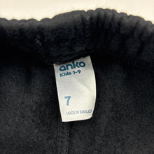 Load image into Gallery viewer, Unisex Anko, black fleece lined track pants, Inside leg: 47cm, EUC, size 7,  