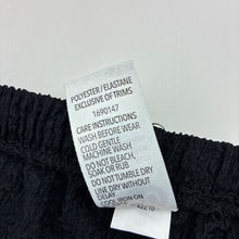 Load image into Gallery viewer, Girls KID, black lightweight crinkle wide leg pants, elasticated, Inside leg: 53cm, EUC, size 10,  