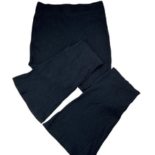 Load image into Gallery viewer, Girls Target, black ribbed flared leggings, Inside leg: 75cm, GUC, size 16,  