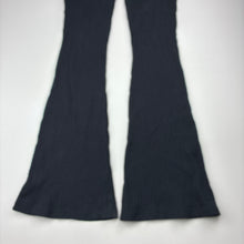 Load image into Gallery viewer, Girls Target, black ribbed flared leggings, Inside leg: 75cm, GUC, size 16,  