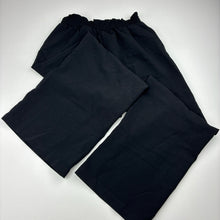 Load image into Gallery viewer, Girls H&amp;M, black lightweight wide leg pants, Inside leg: 49cm, GUC, size 11,  
