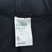 Load image into Gallery viewer, Girls Anko, black bootcut leggings, Inside leg: 43cm, FUC, size 5,  