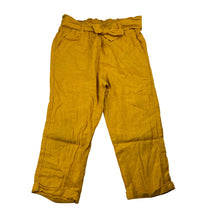 Load image into Gallery viewer, Girls Target, yellow linen / cotton pants, elasticated, Inside leg: 33cm, GUC, size 5,  