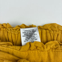 Load image into Gallery viewer, Girls Target, yellow linen / cotton pants, elasticated, Inside leg: 33cm, GUC, size 5,  