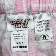 Load image into Gallery viewer, Girls Looney Tunes, Bugs Bunny flannel cotton pyjama pants, FUC, size 7,  