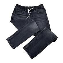 Load image into Gallery viewer, Unisex H&amp;M, super soft knit denim jogger jeans, Inside leg: 49.5cm, elasticated, GUC, size 7,  