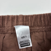 Load image into Gallery viewer, Unisex Bonds, brown terry cotton pants, elasticated, Inside leg: 29cm, EUC, size 3,  
