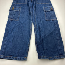 Load image into Gallery viewer, Boys Target, blue denim cargo pants, adjustable, Inside leg: 56cm, EUC, size 9,  