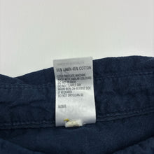 Load image into Gallery viewer, Boys Anko, navy linen / cotton short sleeve shirt, GUC, size 12,  