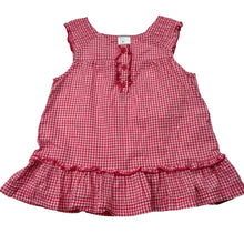Load image into Gallery viewer, Girls Target, lightweight gingham cotton top, mark upper back, FUC, size 2,  