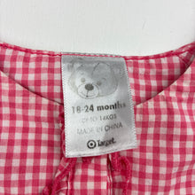 Load image into Gallery viewer, Girls Target, lightweight gingham cotton top, mark upper back, FUC, size 2,  