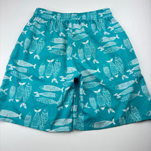 Load image into Gallery viewer, Boys lightweight, board shorts, elasticated, fish, FUC, size 11-12,  