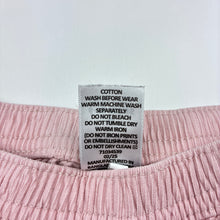 Load image into Gallery viewer, Girls Target, lightweight corduroy cotton pants, elasticated, FUC, size 0,  