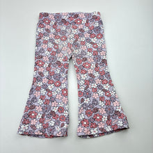 Load image into Gallery viewer, Girls Mango, flared floral leggings, elasticated, FUC, size 2,  