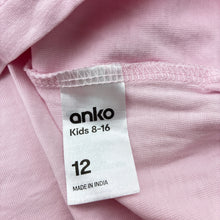 Load image into Gallery viewer, Girls Anko, pink cotton tee / top, GUC, size 12,  