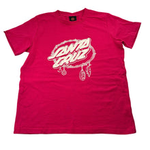 Load image into Gallery viewer, Girls SANTA CRUZ, pink cotton tee / top, msall marks left sleeve, FUC, size 16,  