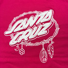 Load image into Gallery viewer, Girls SANTA CRUZ, pink cotton tee / top, msall marks left sleeve, FUC, size 16,  