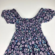 Load image into Gallery viewer, Girls KID, floral viscose short sleeve dress, GUC, size 8, L: 65cm