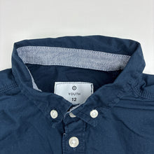 Load image into Gallery viewer, Boys Target, navy cotton long sleeve shirt, EUC, size 12,  
