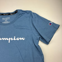 Load image into Gallery viewer, Unisex Champion, blue cotton tee / top, GUC, size 14,  