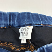 Load image into Gallery viewer, Girls Seed, stretchy denim leggings / jeggings, elasticated, Inside leg: 59cm, FUC, size 10,  
