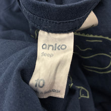 Load image into Gallery viewer, Boys Anko, navy cotton pyjama top, dinosaur, FUC, size 10,  