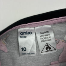 Load image into Gallery viewer, Girls Anko, pyjama tee / top, wash fade, FUC, size 10,  