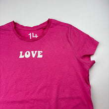 Load image into Gallery viewer, Girls Brilliant Basics, pink cotton tee / top, GUC, size 14,  