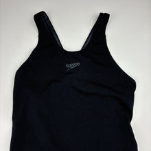 Load image into Gallery viewer, Girls Speedo, Endurance + black swim one-piece / legsuit, *pilling bottom panel*, FUC, size 10,  