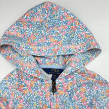 Load image into Gallery viewer, Girls Polo Ralph Lauren, floral zip hoodie sweater, pilling &amp; light marks, FUC, size 3,  