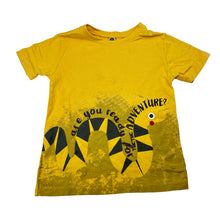 Load image into Gallery viewer, Boys Tuc Tuc, yellow cotton tee / top, snake, FUC, size 4,  