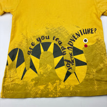 Load image into Gallery viewer, Boys Tuc Tuc, yellow cotton tee / top, snake, FUC, size 4,  