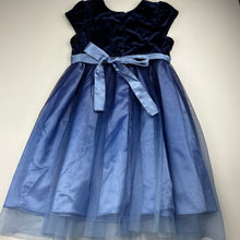 Load image into Gallery viewer, Girls Jona Michelle, spliced velvet &amp; tulle party / formal dress, FUC, size 6, L: 69cm