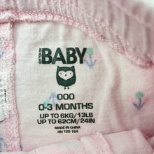 Load image into Gallery viewer, Girls Cotton On, pink cotton bottoms, elasticated, GUC, size 000,  
