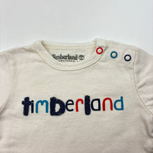 Load image into Gallery viewer, Boys Timberland, cream cotton tee / top, GUC, size 0000,  