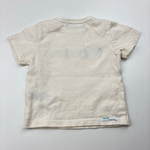 Load image into Gallery viewer, Boys Timberland, cream cotton tee / top, GUC, size 0000,  