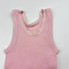 Load image into Gallery viewer, Girls Bonds, pink ribbed cotton singlet top, GUC, size 000,  