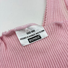 Load image into Gallery viewer, Girls Bonds, pink ribbed cotton singlet top, GUC, size 000,  
