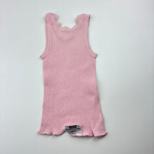 Load image into Gallery viewer, Girls Bonds, pink ribbed cotton singlet top, GUC, size 000,  