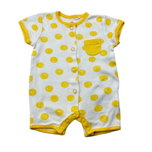 Load image into Gallery viewer, Girls Next, yellow &amp; white cotton romper, FUC, size 0000,  
