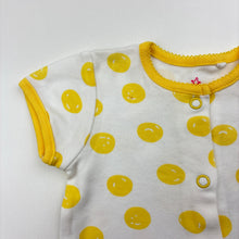 Load image into Gallery viewer, Girls Next, yellow &amp; white cotton romper, FUC, size 0000,  