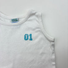 Load image into Gallery viewer, Boys H+T, white cotton singlet / tank top, FUC, size 0,  