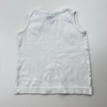 Load image into Gallery viewer, Boys H+T, white cotton singlet / tank top, FUC, size 0,  